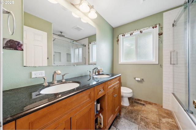 1510 SE 143rd Ave, Portland, OR 97233 - bathroom featuring double vanity and a combined bath / shower with rainfall shower