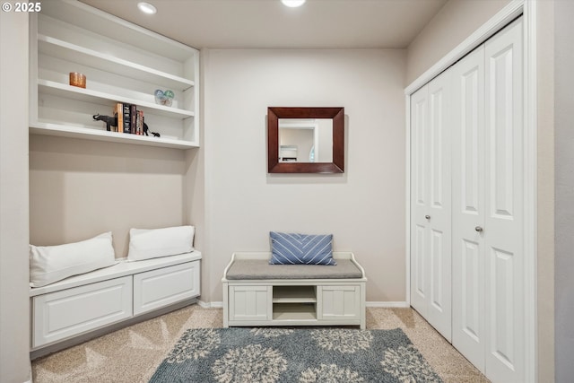 19580 SW 56th Ct, Tualatin, OR 97062 - mudroom with recessed lighting, light carpet, and baseboards