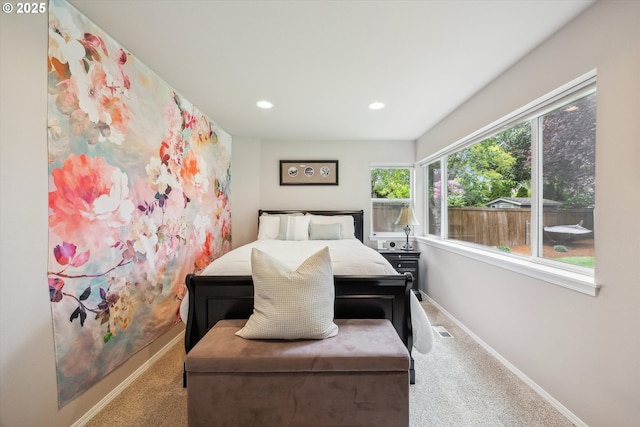 19580 SW 56th Ct, Tualatin, OR 97062 - bedroom with carpet, baseboards, and recessed lighting