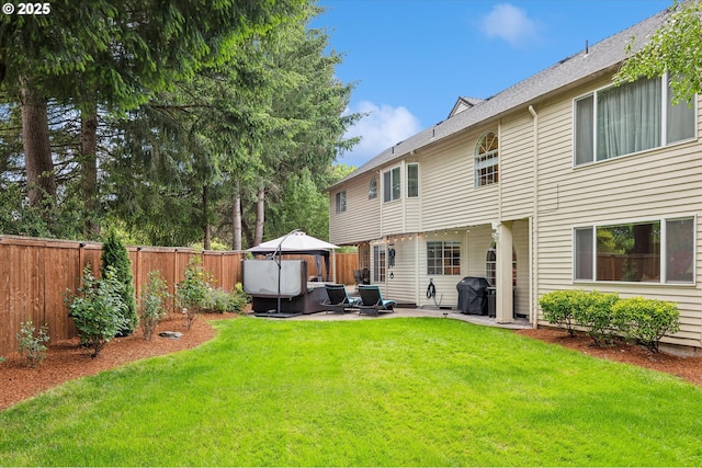 19580 SW 56th Ct, Tualatin, OR 97062 - back of house with a gazebo, a patio, and outdoor lounge area