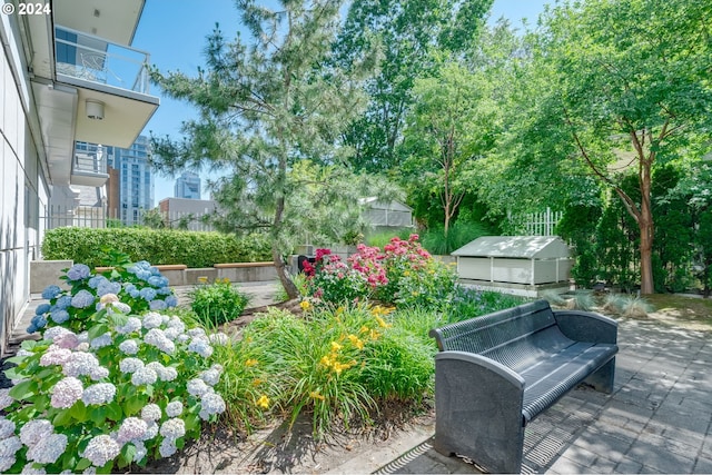 1500 SW 11th Ave Unit 1703, Portland, OR 97201 - view of patio with a storage shed and an outbuilding