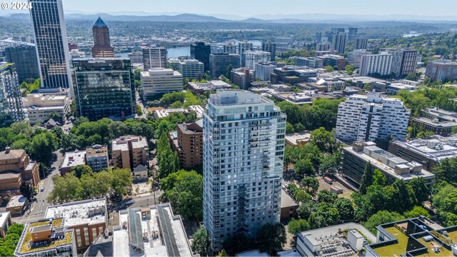 1500 SW 11th Ave Unit 1703, Portland, OR 97201 - drone / aerial view featuring a mountain view and a city view