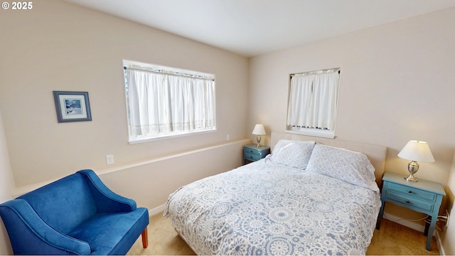 bedroom featuring carpet flooring