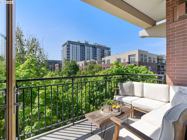 balcony with an outdoor living space