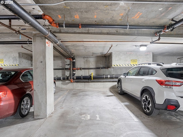 view of parking deck