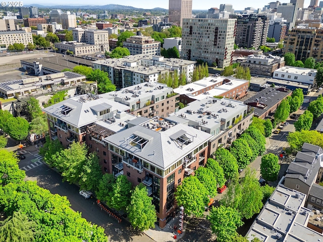 birds eye view of property featuring a view of city