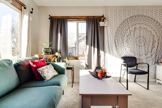 view of carpeted living room