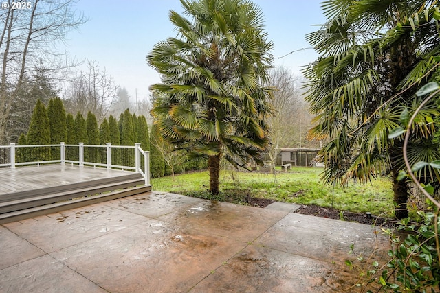 view of patio / terrace featuring a deck