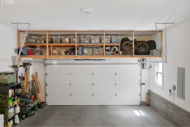 garage featuring electric panel