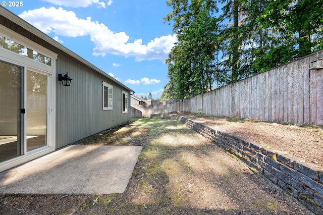 view of fenced backyard