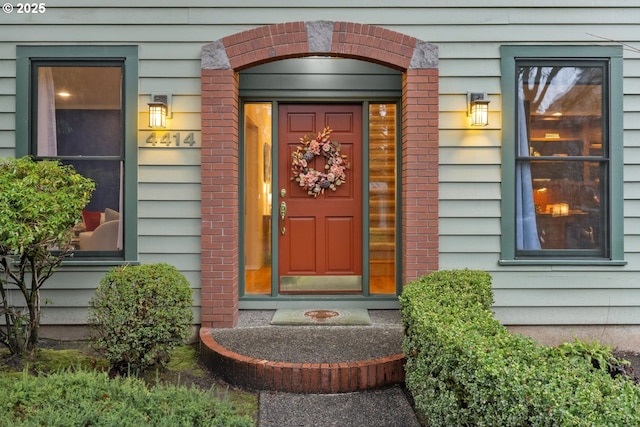 view of doorway to property