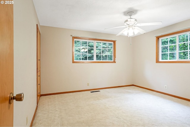7678 Pine Tree Ln SE, Turner, OR 97392 - spare room with carpet flooring, baseboards, and a ceiling fan