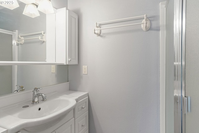 7678 Pine Tree Ln SE, Turner, OR 97392 - bathroom with vanity and an enclosed shower