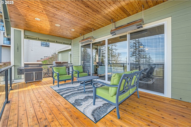 10397 SE Quail Ridge Dr, Happy Valley, OR 97086 - wooden terrace featuring area for grilling