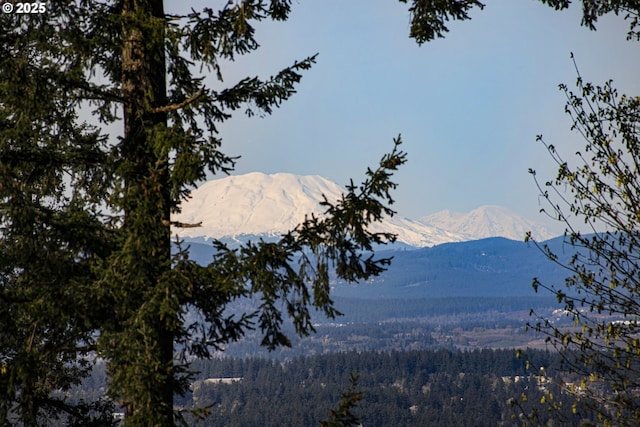 10397 SE Quail Ridge Dr, Happy Valley, OR 97086 - view of mountain backdrop featuring a heavily wooded area
