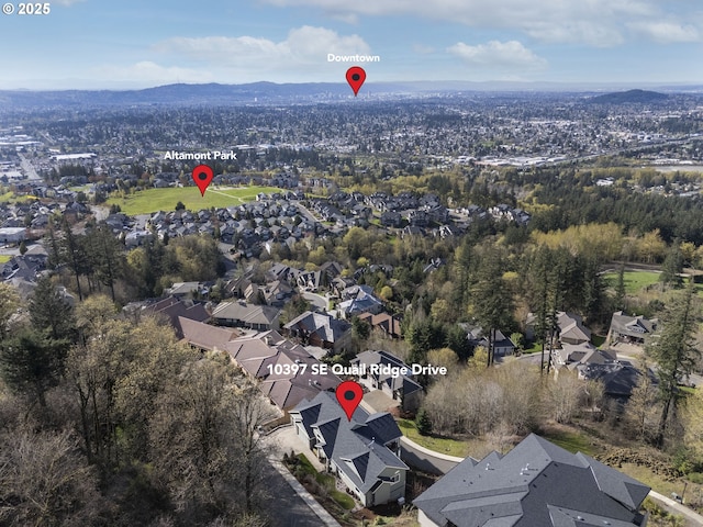 10397 SE Quail Ridge Dr, Happy Valley, OR 97086 - aerial overview of property's location featuring nearby suburban area