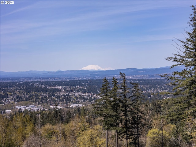 property view of mountains with a view of trees