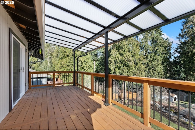 view of wooden terrace