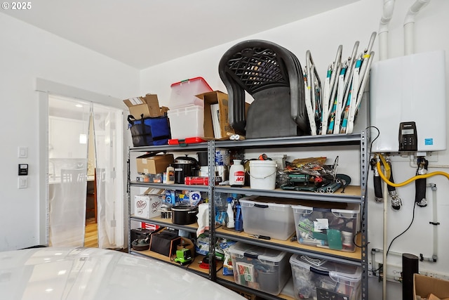 1250 29th St, Hood River, OR 97031 - storage area with tankless water heater