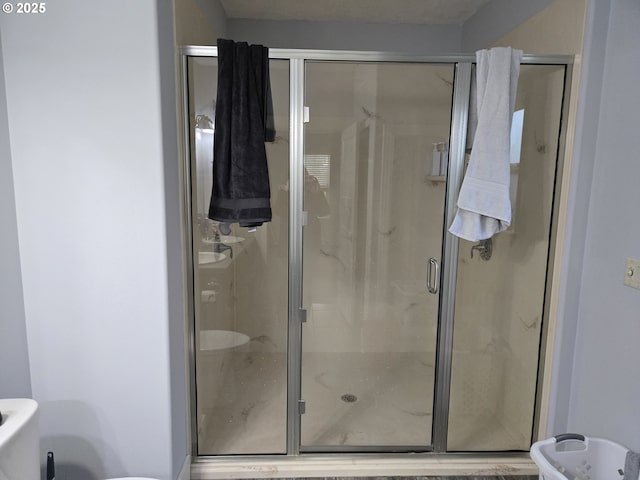 bathroom featuring walk in shower