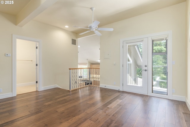 2965 Ingalls Way, Eugene, OR 97405 - empty room featuring a ceiling fan, hardwood / wood-style flooring, and recessed lighting