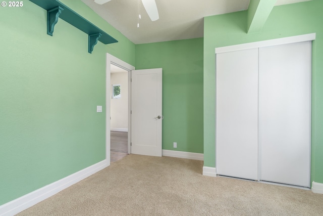 2965 Ingalls Way, Eugene, OR 97405 - unfurnished bedroom with carpet floors, a closet, and a ceiling fan