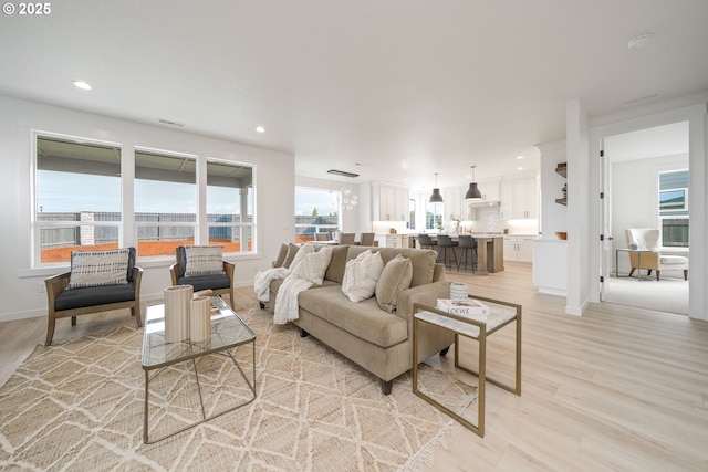 4300 N 12th Way, Ridgefield, WA 98642 - living area featuring light wood-type flooring and recessed lighting
