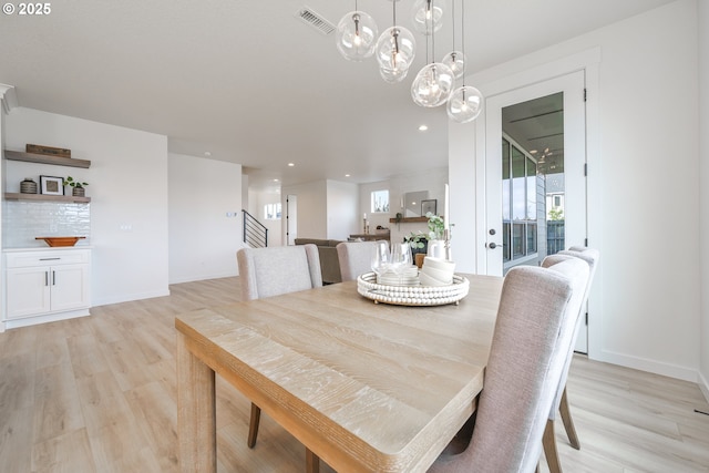 4300 N 12th Way, Ridgefield, WA 98642 - dining space featuring light wood finished floors, recessed lighting, and a chandelier