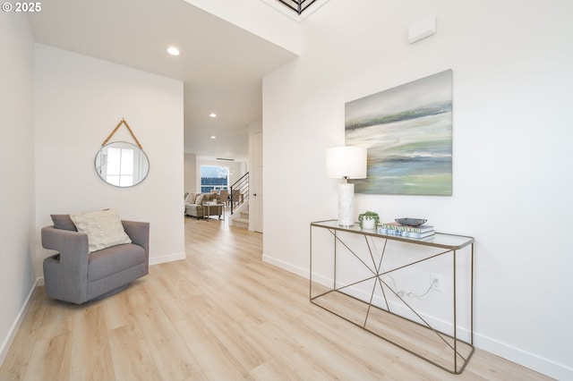 4300 N 12th Way, Ridgefield, WA 98642 - living area featuring wood finished floors, recessed lighting, and stairs