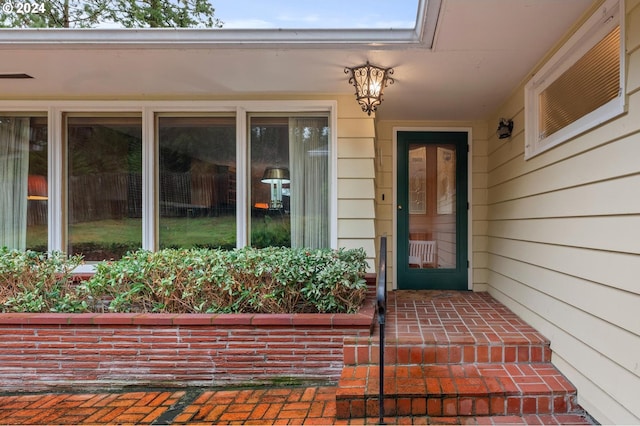 view of doorway to property