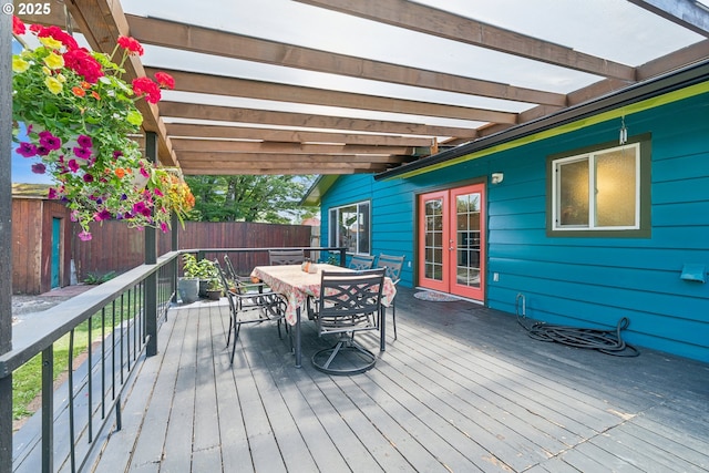 324 NE 108th Pl, Portland, OR 97220 - wooden deck featuring outdoor dining area and french doors