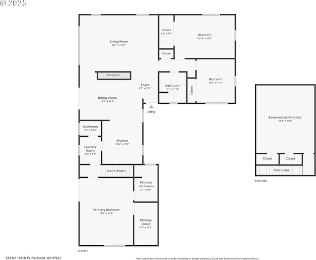324 NE 108th Pl, Portland, OR 97220 - view of property floor plan