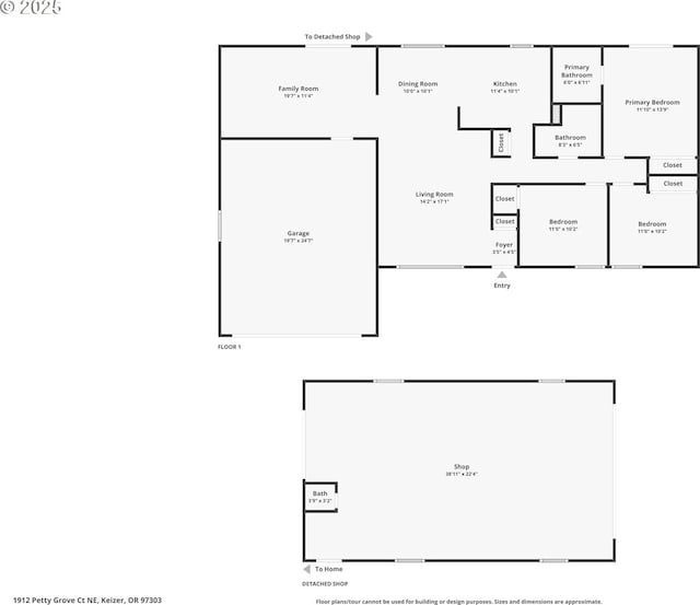 1912 Petty Grove Ct, Keizer, OR 97303 - home floor plan