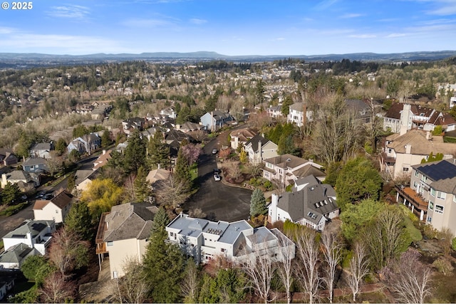 bird's eye view with a residential view