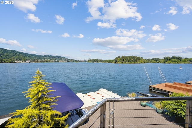 6901 SE Oaks Park Way Unit F, Portland, OR 97202 - water view with a dock