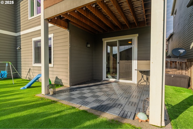 view of patio / terrace with fence