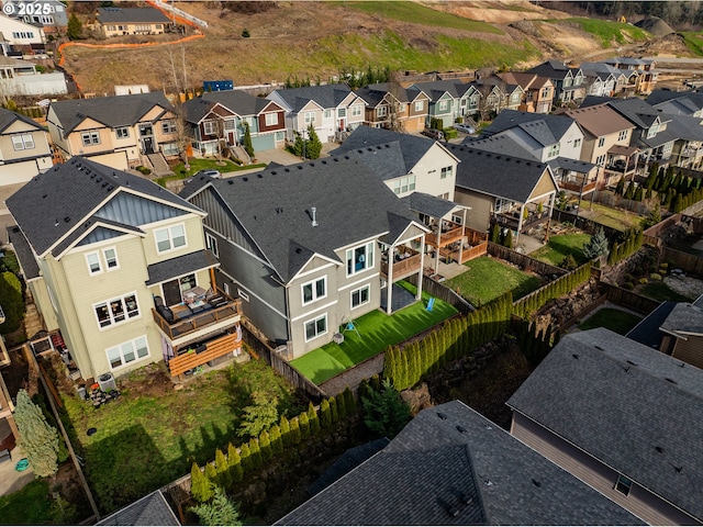 birds eye view of property featuring a residential view