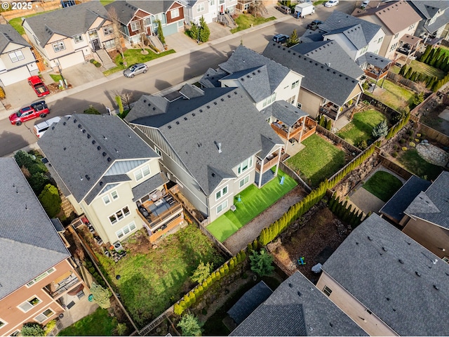 bird's eye view featuring a residential view