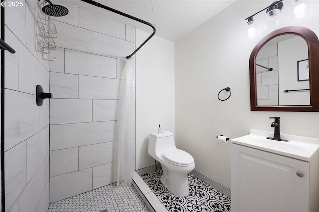 9595 SW Old Highway 47, Gaston, OR 97119 - bathroom with vanity, tiled shower, and toilet