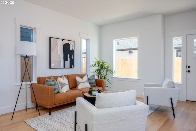 319 N Holland St, Portland, OR 97217 - living area featuring light wood-style flooring and plenty of natural light