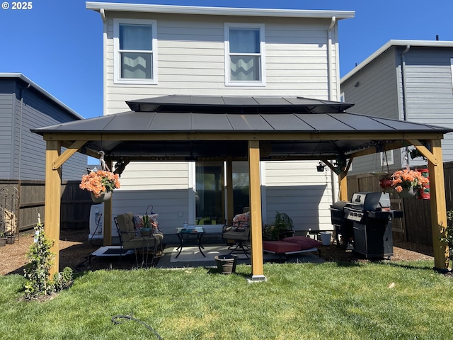 509 N Russet Pl, Ridgefield, WA 98642 - rear view of property with a gazebo and outdoor lounge area
