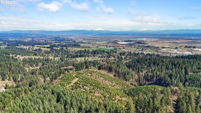 31958 J P W Rd, Scappoose, OR 97056 - drone / aerial view of a mountain backdrop and a heavily wooded area