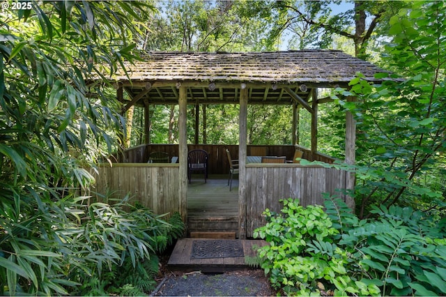 6438 SW Barnes Rd, Portland, OR 97221 - wooden terrace with a gazebo