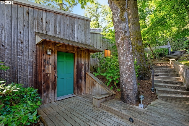 6438 SW Barnes Rd, Portland, OR 97221 - doorway to property with a deck
