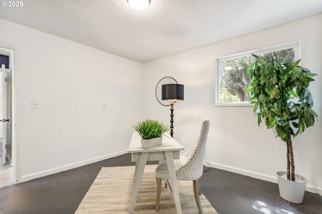 office area with baseboards