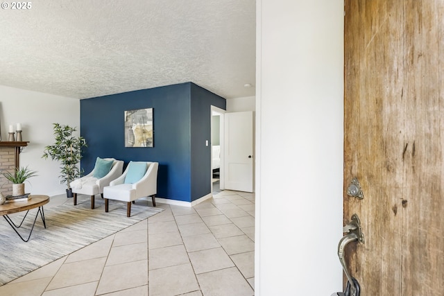 interior space with light tile patterned floors