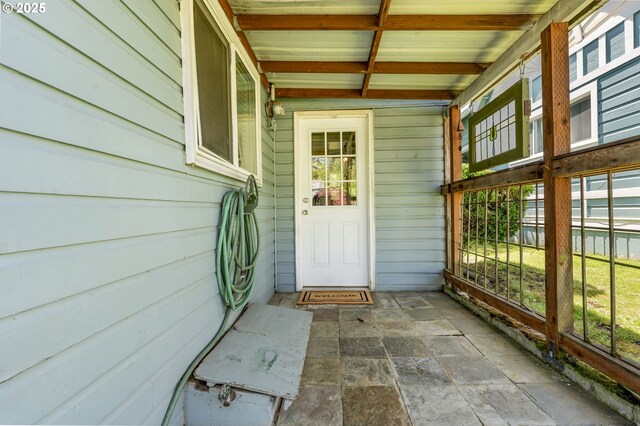 view of exterior entry