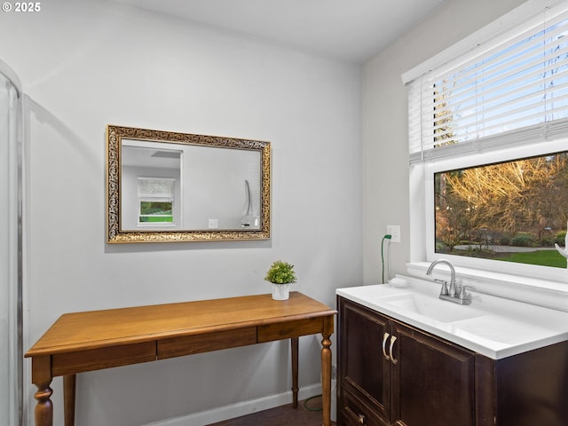 bathroom featuring vanity