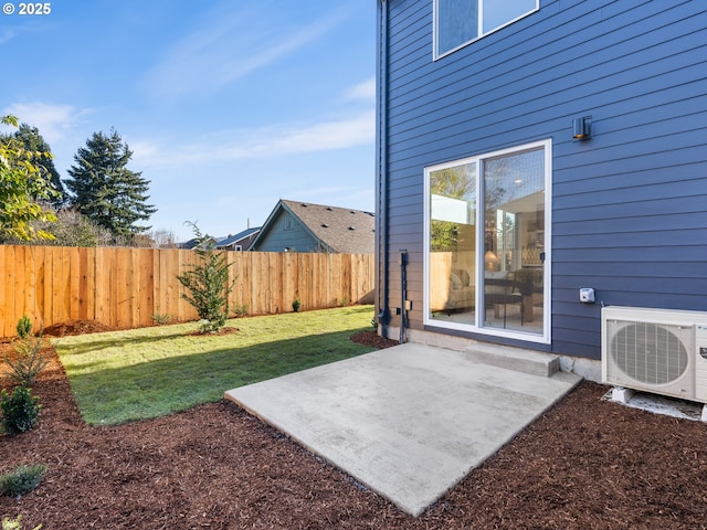 view of yard featuring a patio area and ac unit