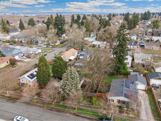 aerial view with a residential view